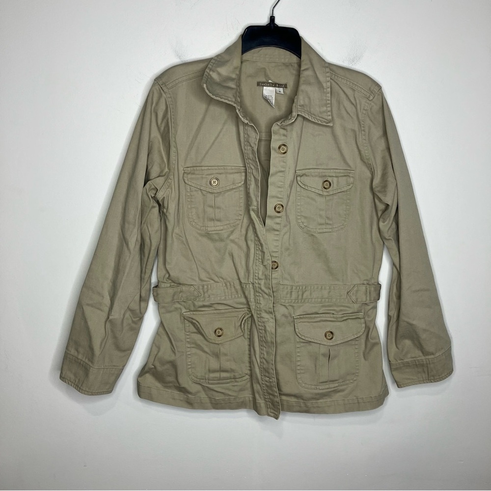 Isabella Bird utility jacket casual vintage style cream‎ tan size medium